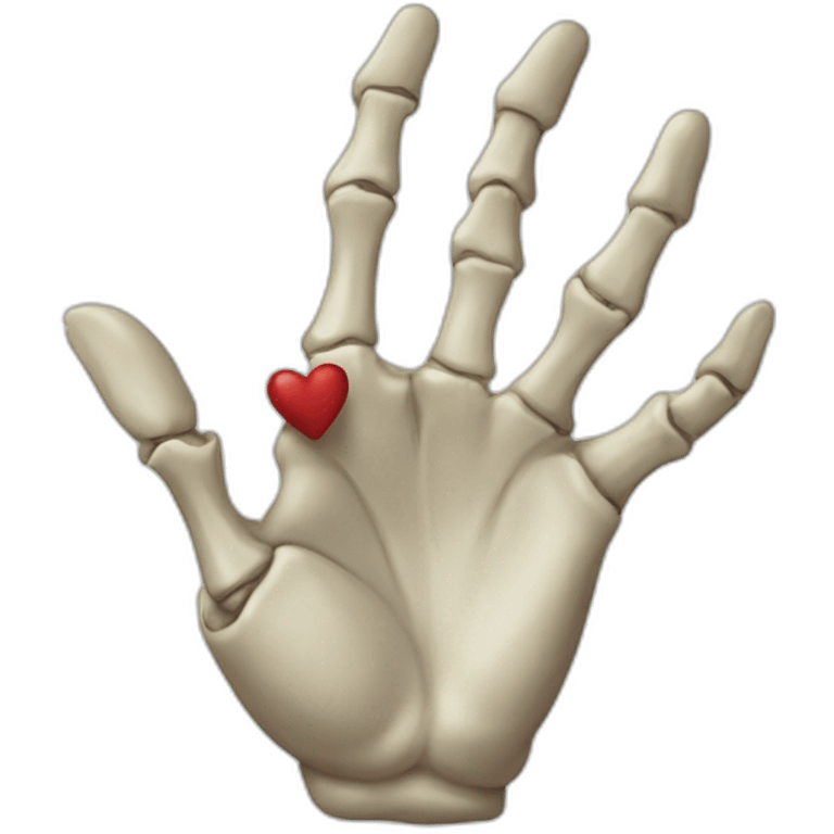 skull hand in the shape of love emoji