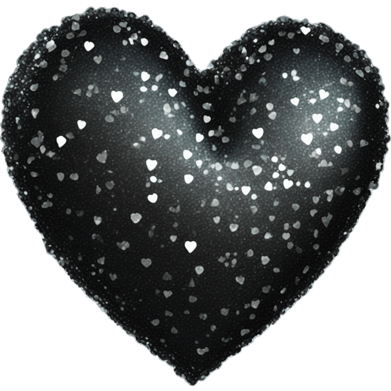 Sparkly black heart emoji