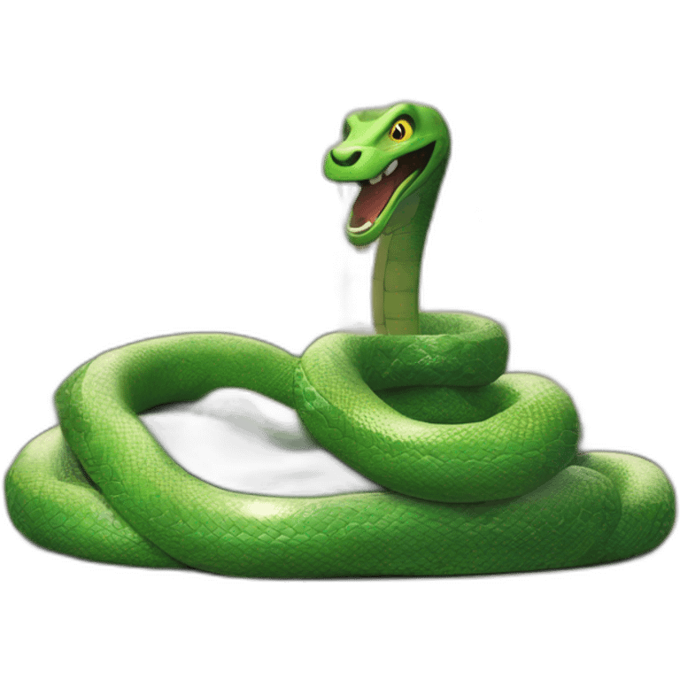 Signe de cléopatre avec un serpent à la place du bras emoji