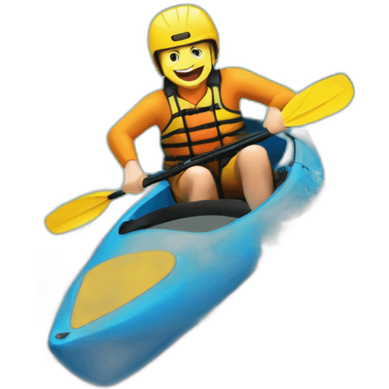 Un sprinteur en kayak dans une cascade emoji