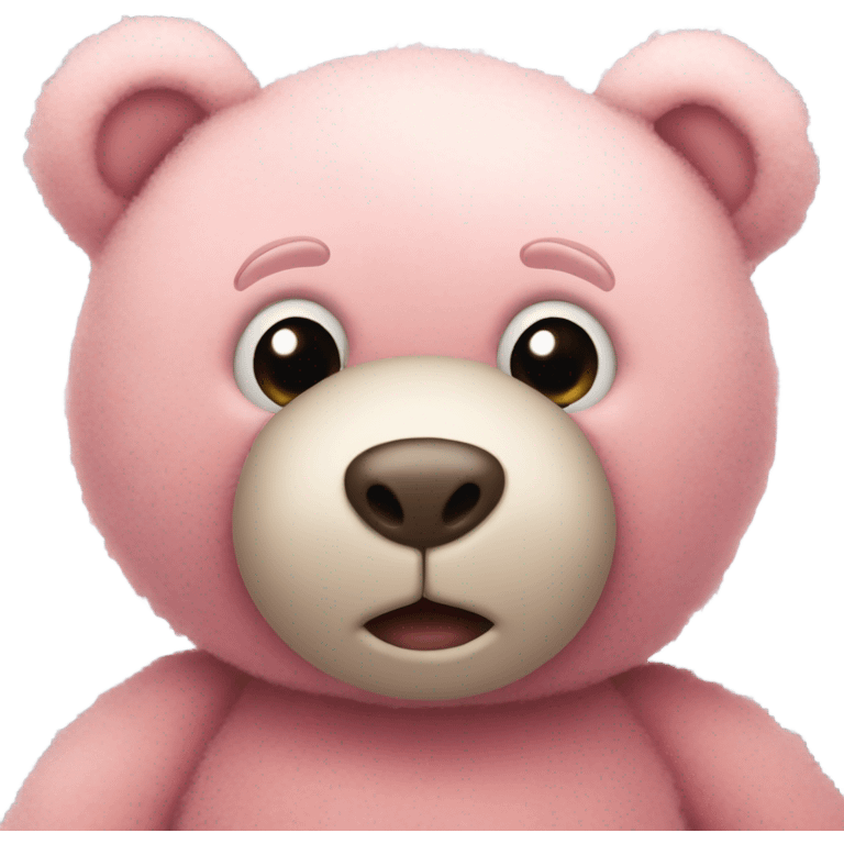 Pink teddy emoji