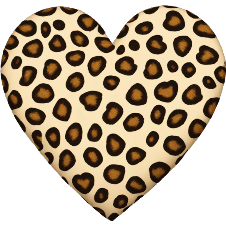 leopard print heart emoji