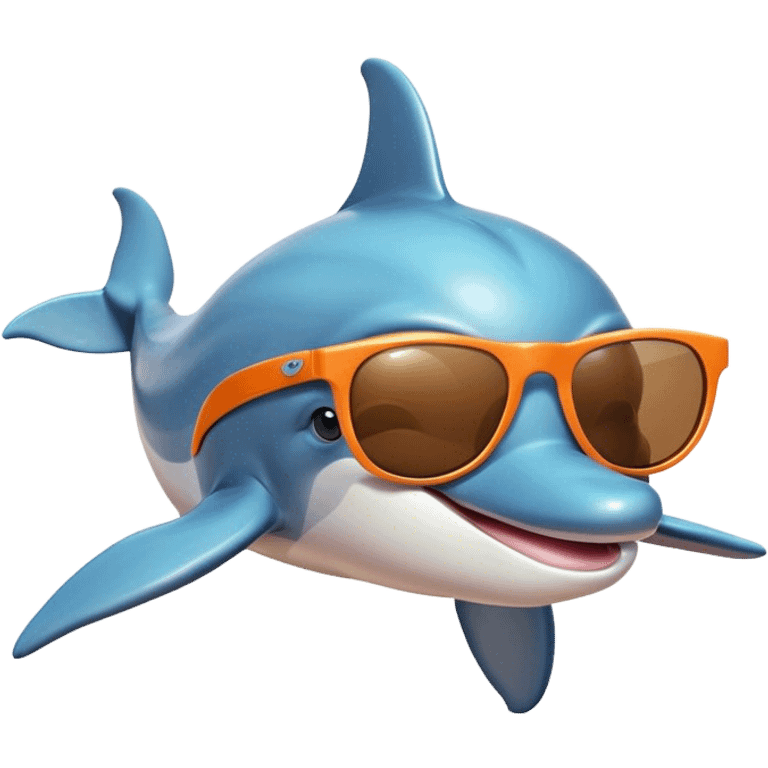 Dolphin with sunglasses emoji