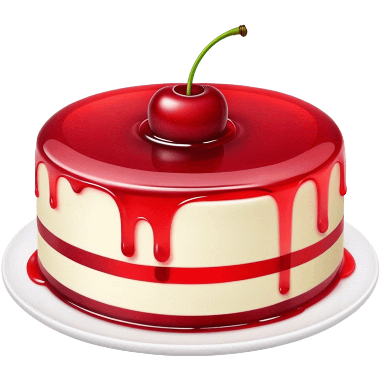 Cherry jello cake emoji