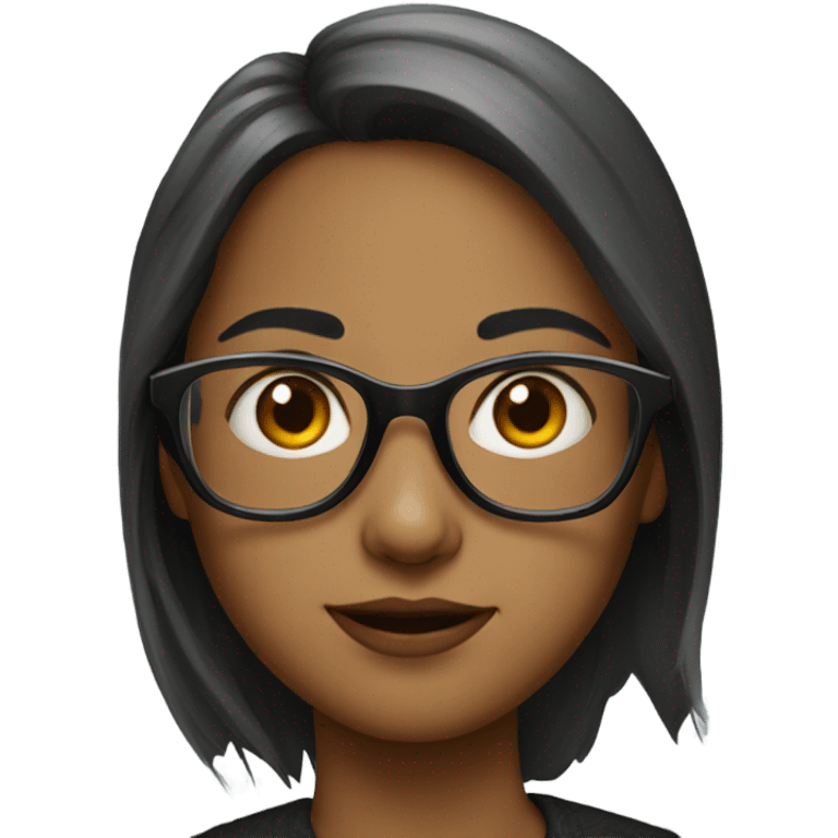 portrait of a girl with glasses emoji