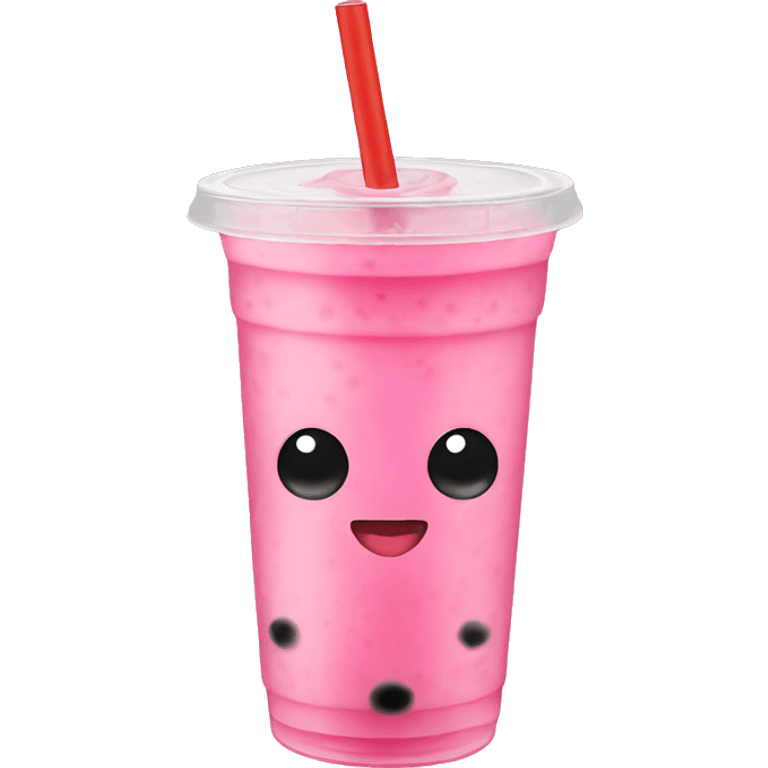 Pink bubble tea  emoji