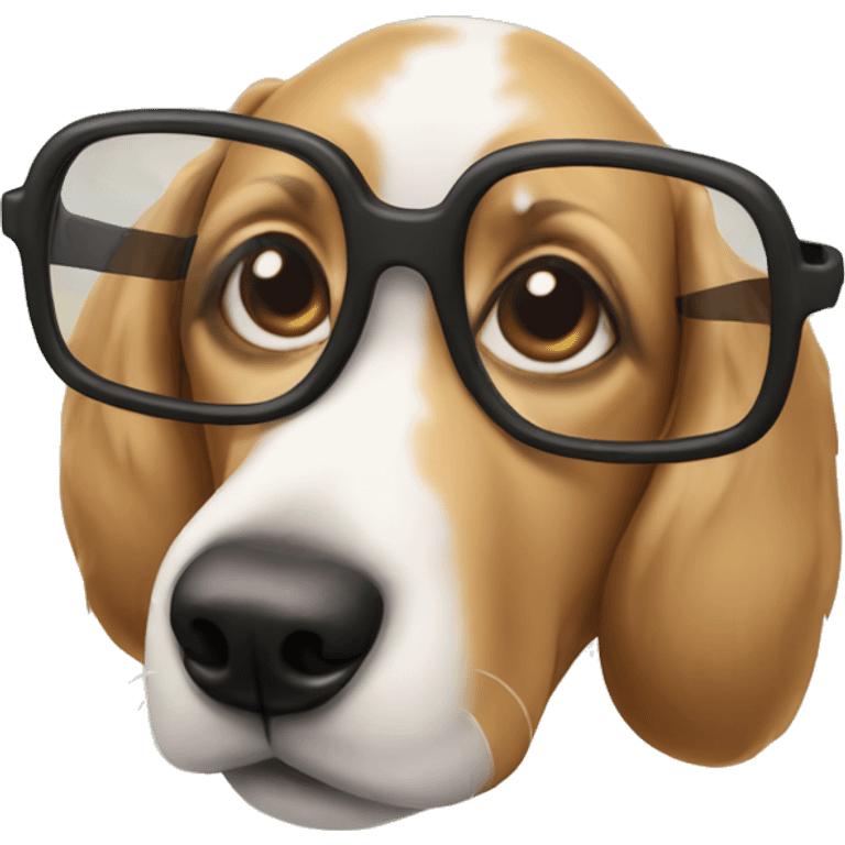 A dog with glasses  emoji