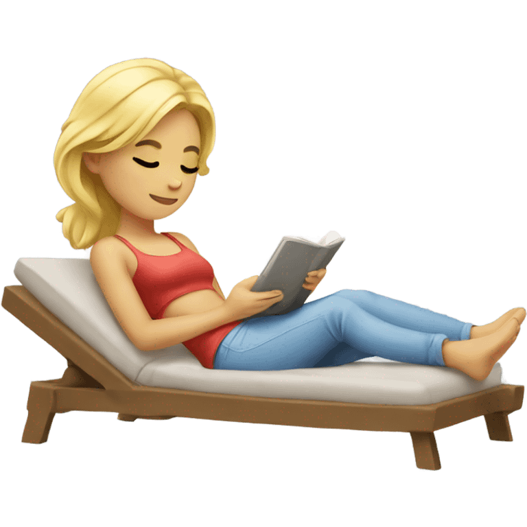 blonde girl relaxing emoji