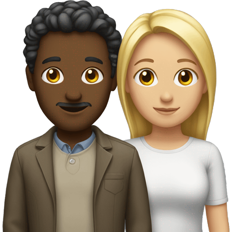 two people, one standing next to the other emoji