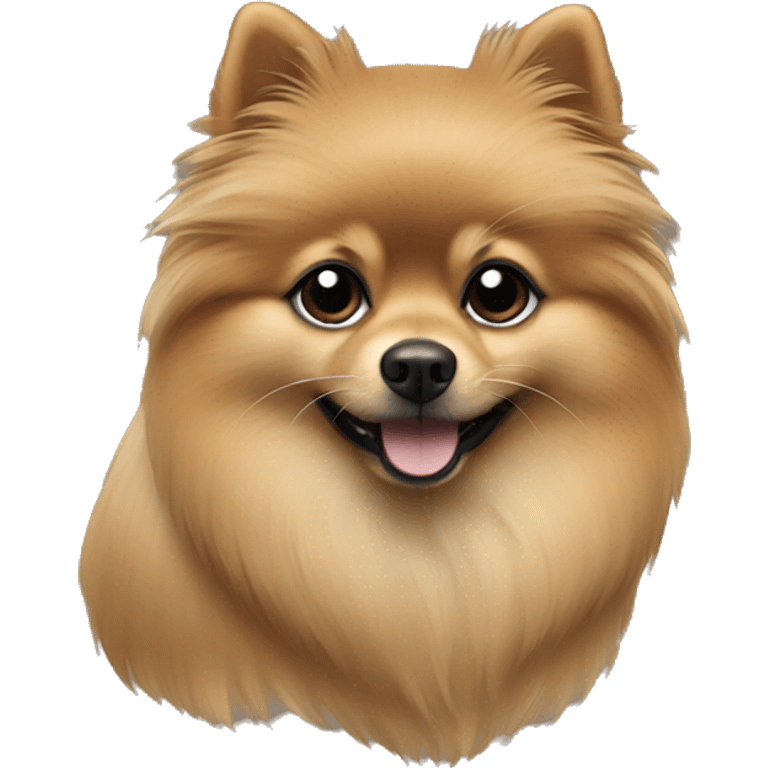 pomerian in dark blond with black hair parts emoji