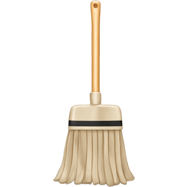 Flat mop beige  emoji