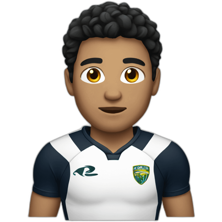 white rugby player black hair emoji