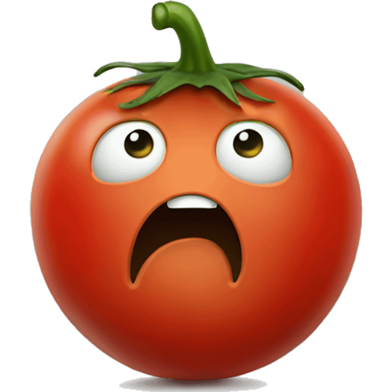 Shocked tomaten emoji