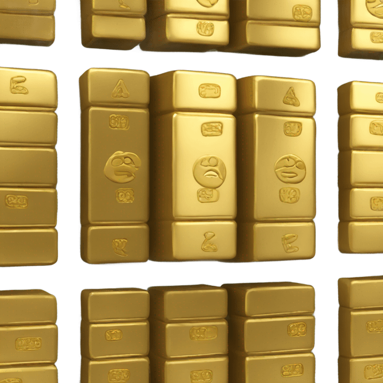 Gold bars in safe emoji