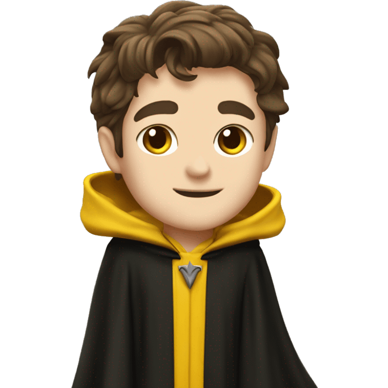 Cedric Diggory from Harry Potter in his Hufflepuff robe emoji