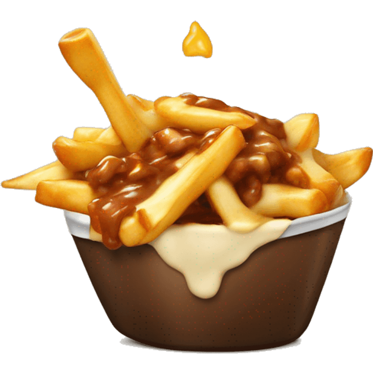 Poutine qui mange une poutine emoji