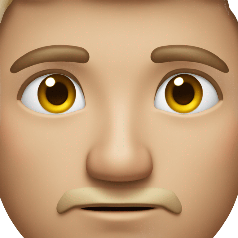 realistic portrait of male with stubble make him confused  emoji