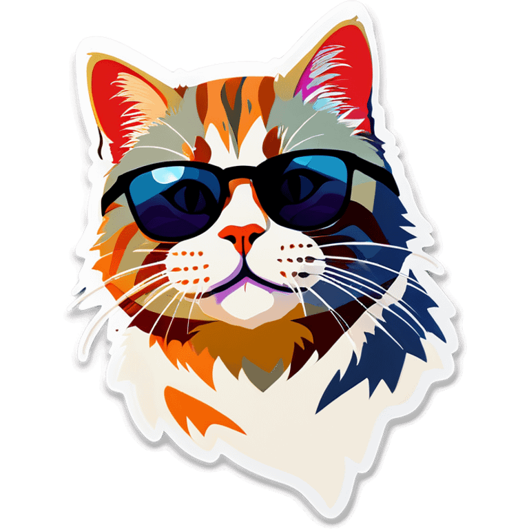 Cat with sunglasses emoji