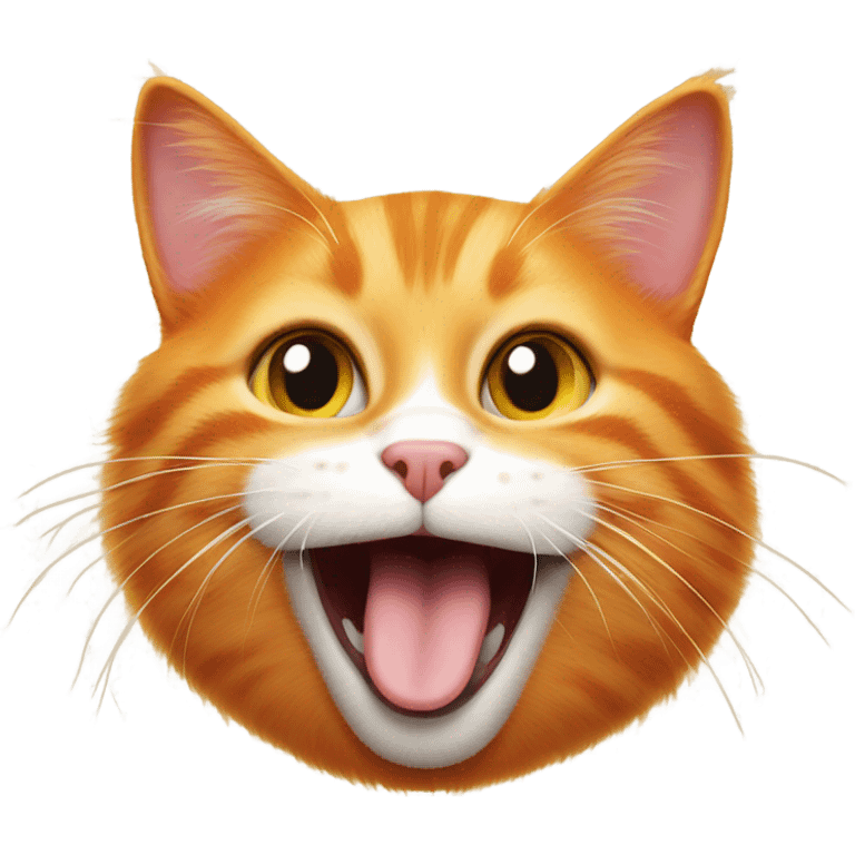 orange cat with tongue out emoji