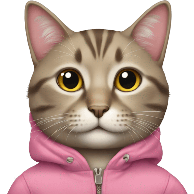 cat with pink clothes emoji