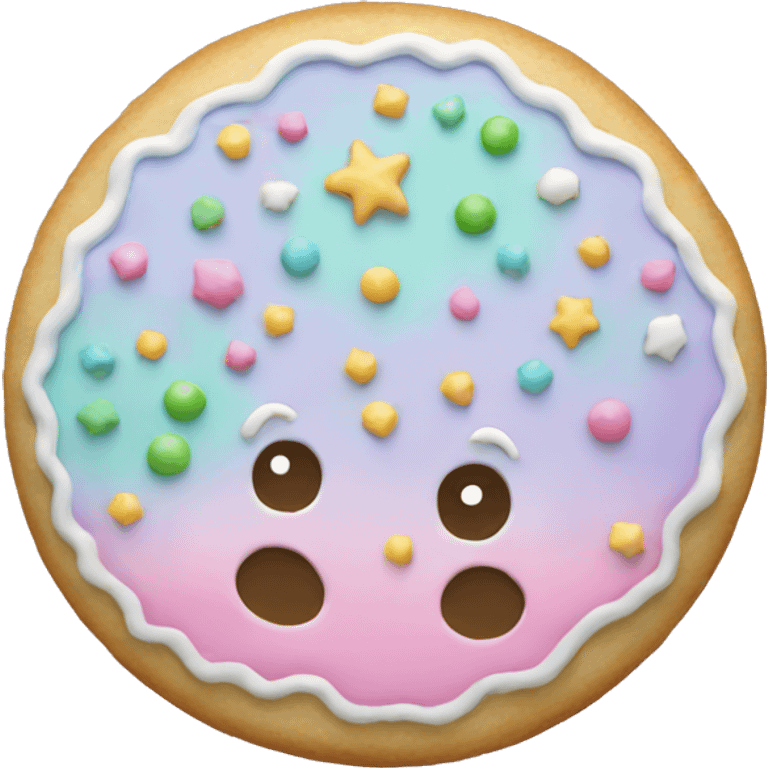 Pastel Christmas cookie emoji