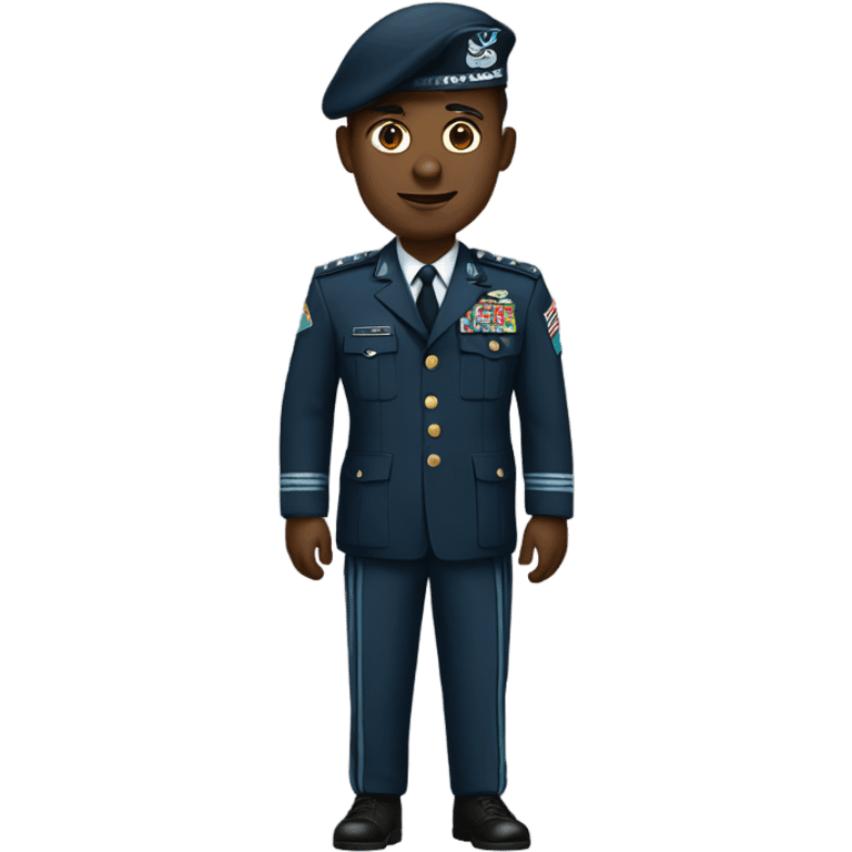 Military intelligence black male emoji