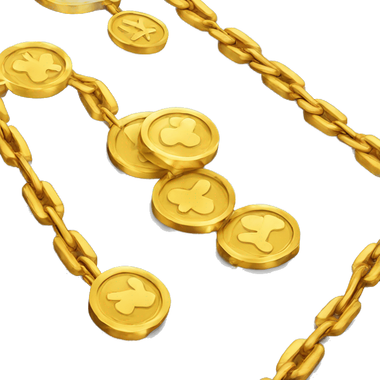 gold chain with coins around it emoji