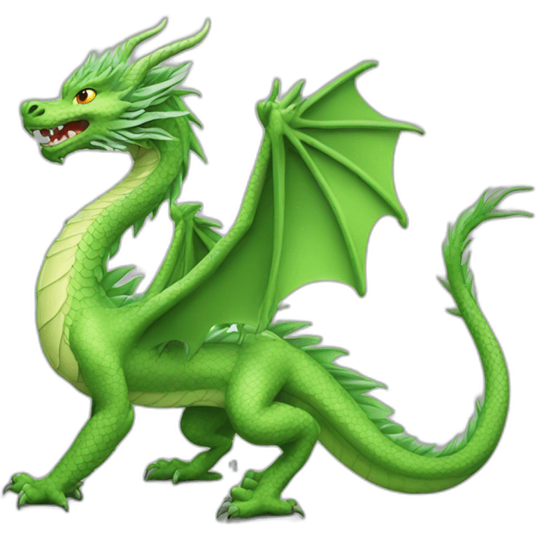 Light green Chinese dragon emoji