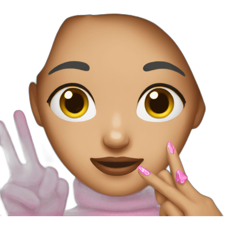 Girl with  pink nails emoji