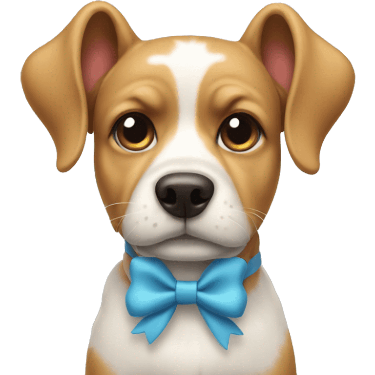 Dog wearing bow emoji