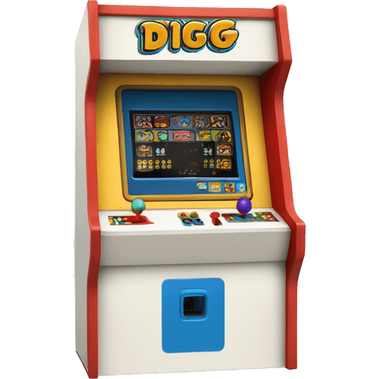 Arcade game called dig-dug emoji