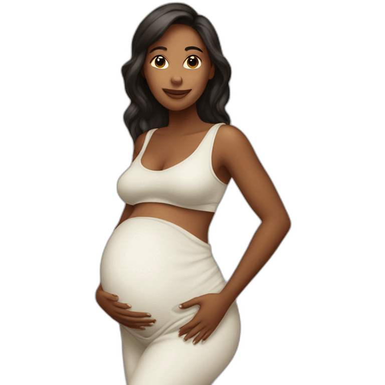 Sexywoman pregnant emoji