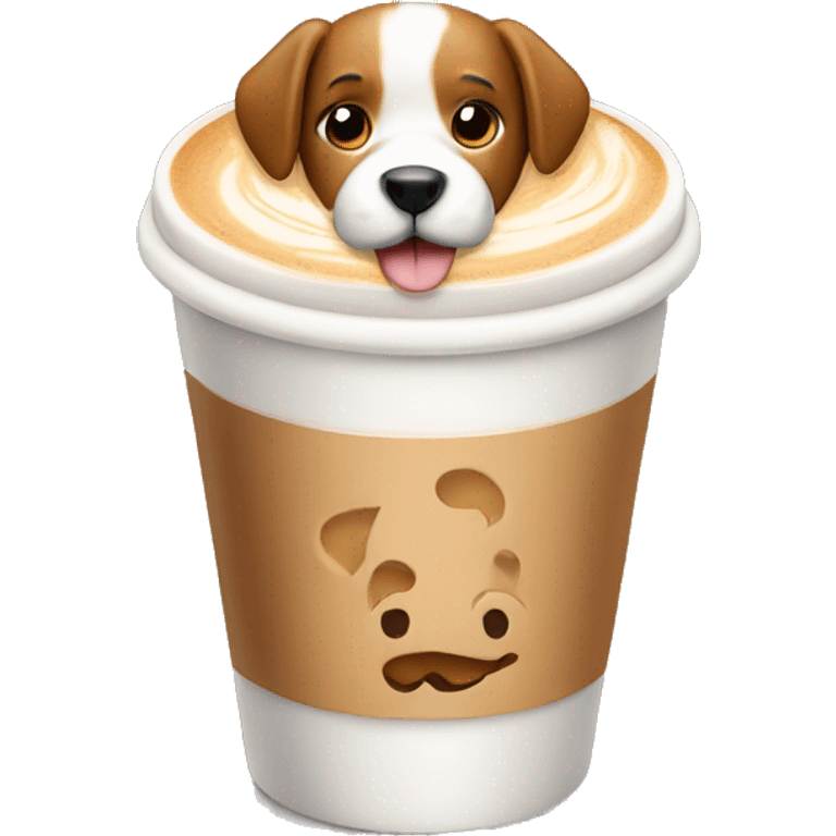 Dog with a latte  emoji