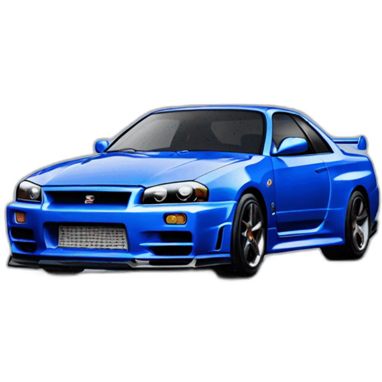 blue nissan skyline r34 emoji