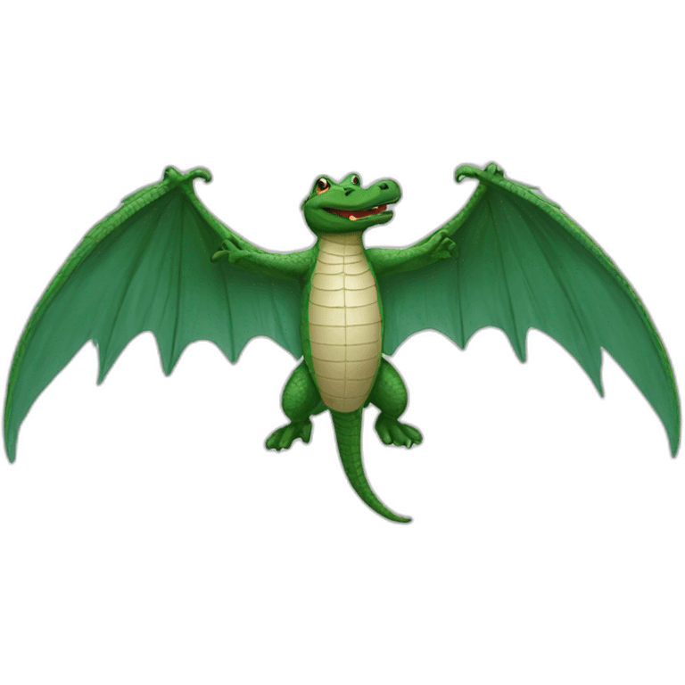 Gator-angel wings emoji