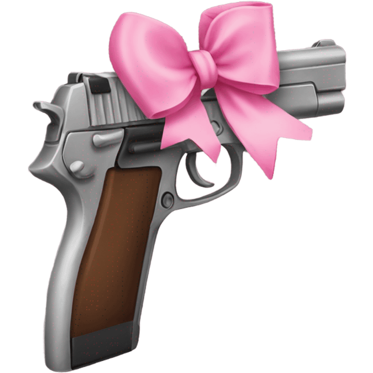 gun with pink bow emoji