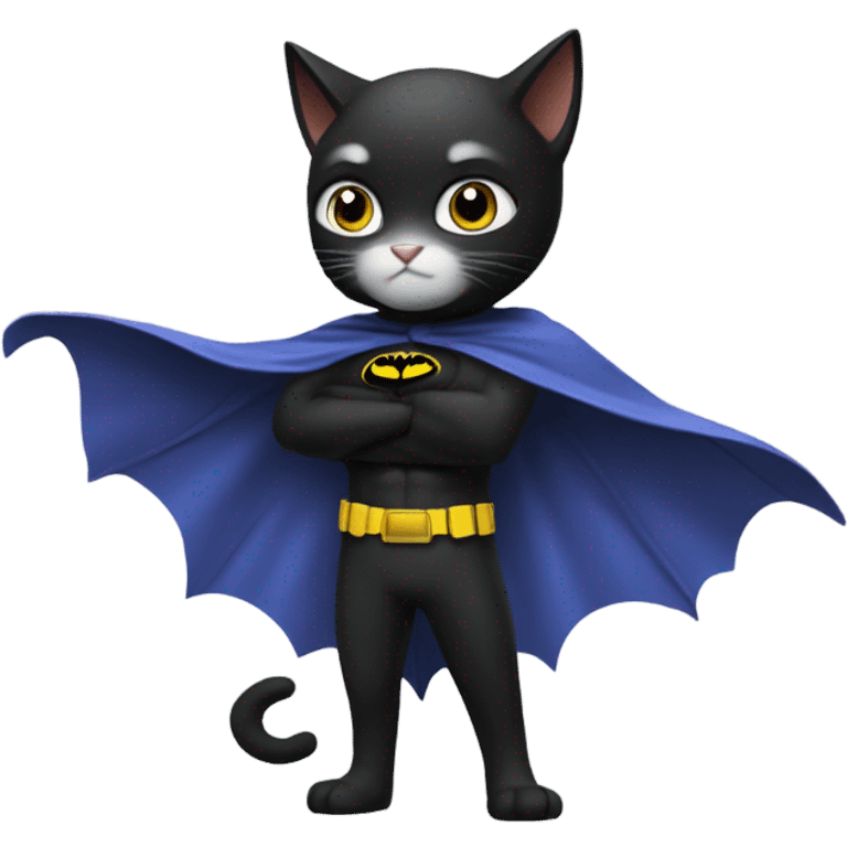 Cat dressed as Batman emoji