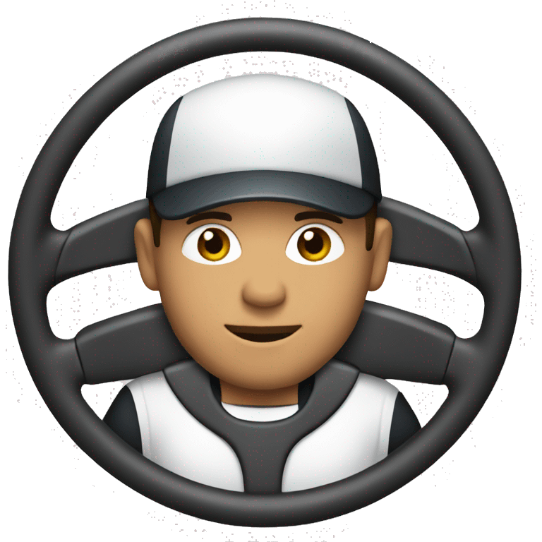 driver holding steering wheel emoji