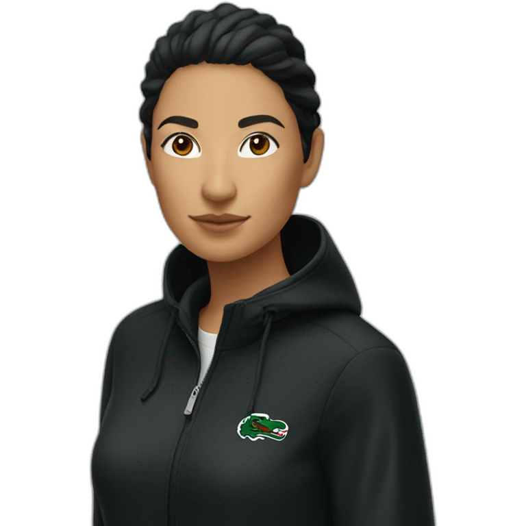 Lacoste latin friends woman with black windbreaker emoji