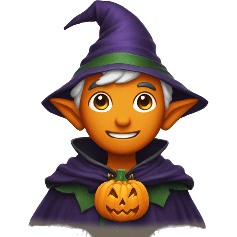 pumkin elf male wizard emoji