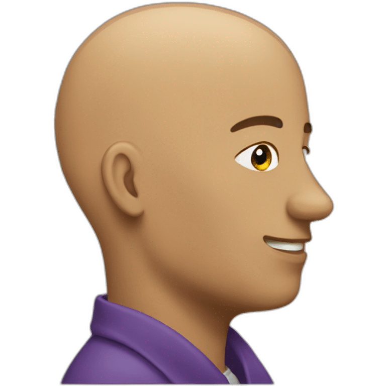 Bald fade emoji