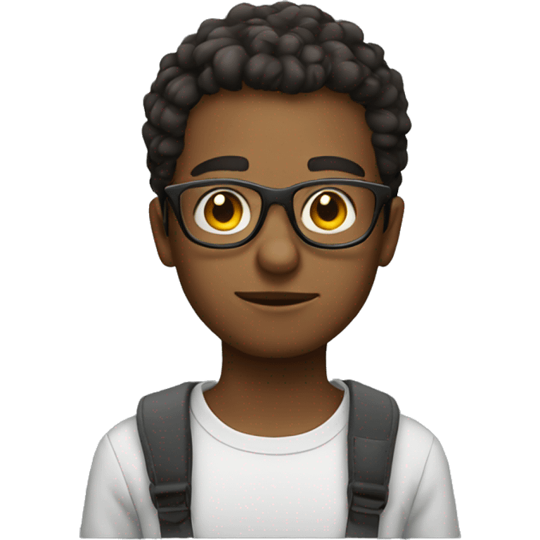 young male with glasse emoji