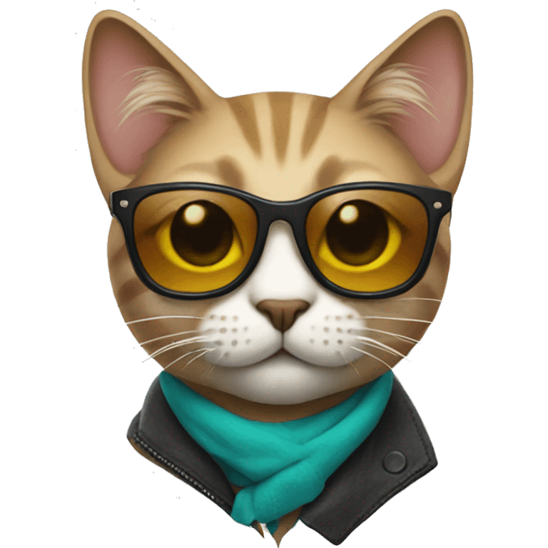 Cat with sunglasses emoji