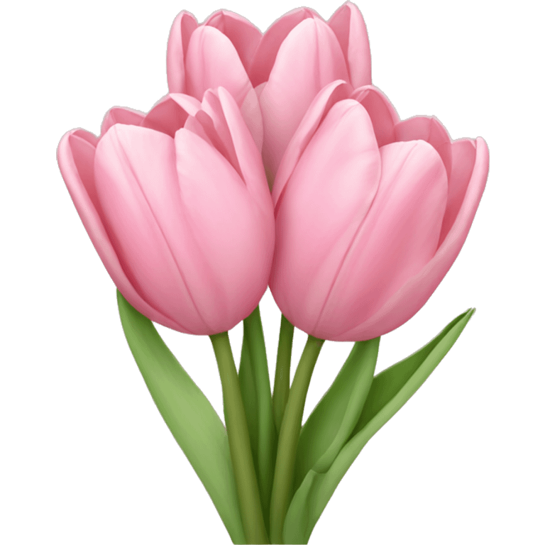 light pink tulip bouquet  emoji