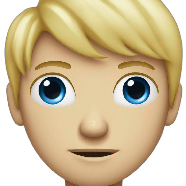 blond blue eye guy sad saying goodbye emoji