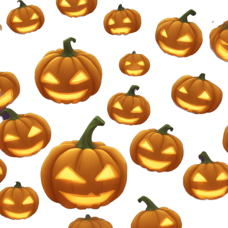 Cool glowing Jack-o-lantern emoji