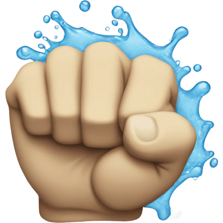 fist with water on it  emoji