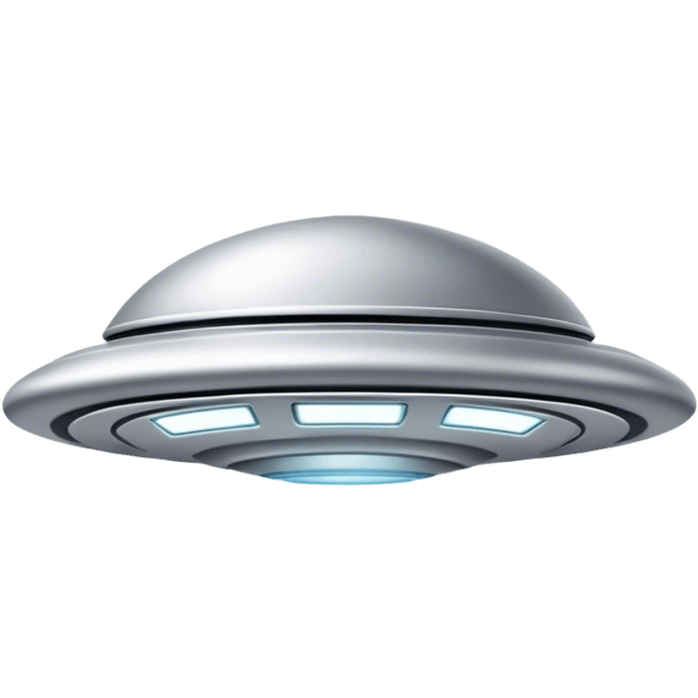 sliver color Ufo minimal design emoji