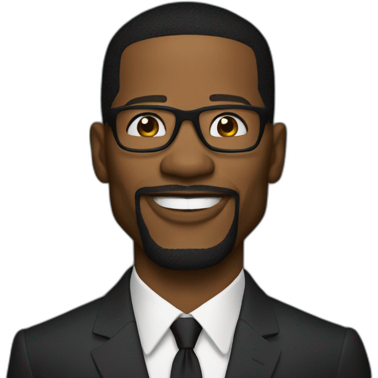 actor Jamie Foxx wearing suit emoji