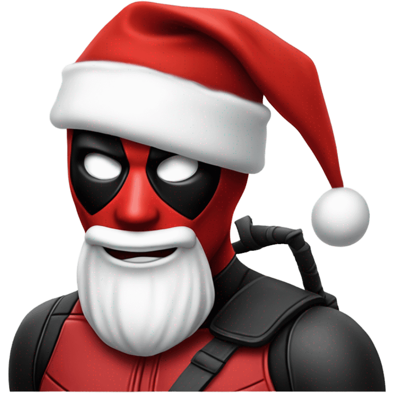 santa hat deadpool emoji